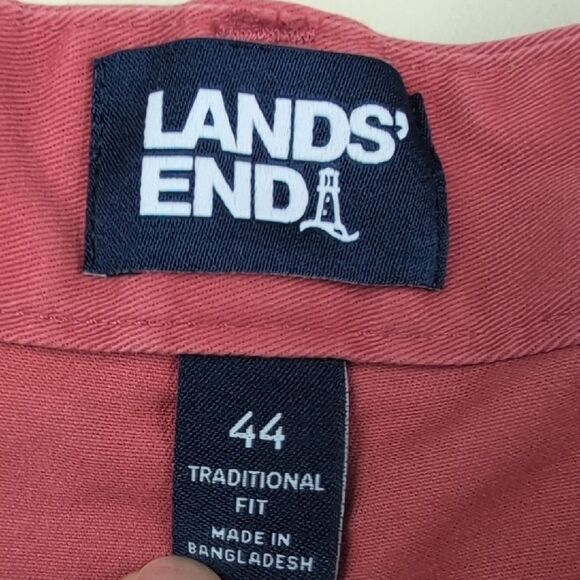 Lands End Men's Traditional Fit Casual Nantucket Red Cotton Shorts Size 44 - Picture 2 of 10